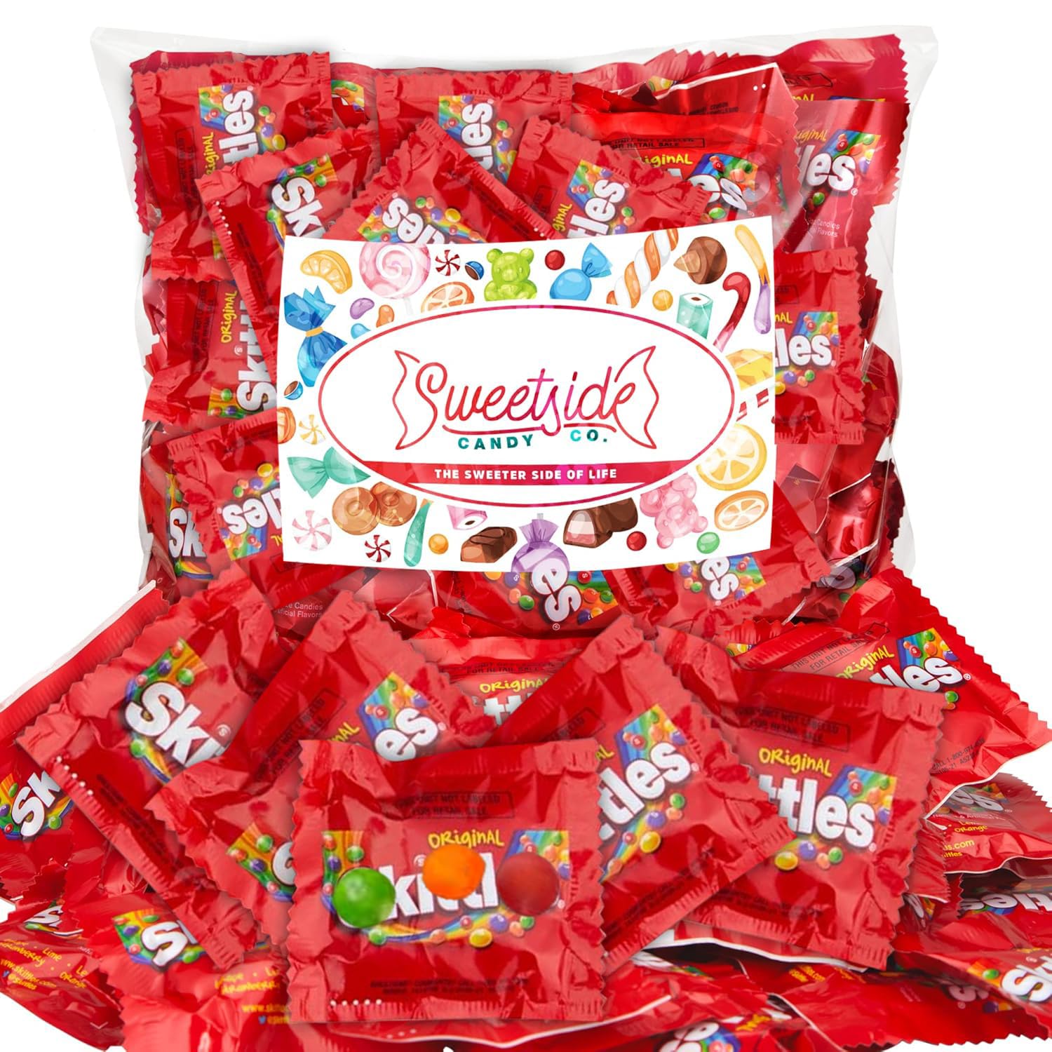 Skittles Candy Bulk - 4 lb Skittles Bulk Candy Pack - Big Bag of Original Rainbow Fun Size Skittles Individual Packs - Movie Candy, Fruity Candy, Concession Stand Candy, Easter Candy for Kids