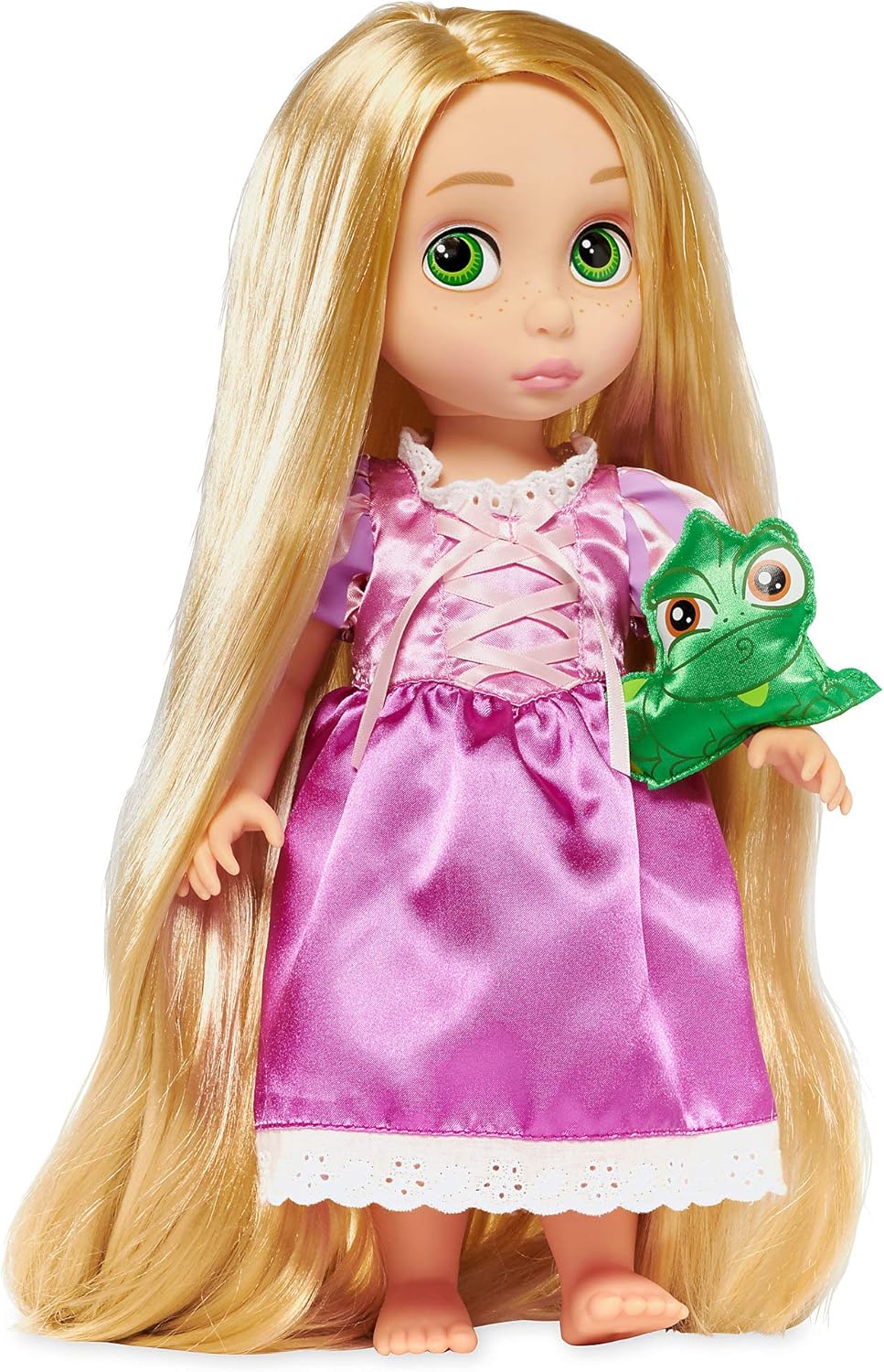 Disney Store Animators' Collection Rapunzel Doll, Tangled, 16 Inches, Includes Pascal with Molded Details, Fully Posable Toy in Satin Dress - Suitable for Ages 3+ Toy Figure