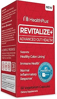 Health Plus Revitalize+ Corebiome Tributyrin Postbiotics for Complete Digestive Health, Leaky Gut, Colon | Gut Health Supplements for Men & Women | 60 Capsules, 30 Servings