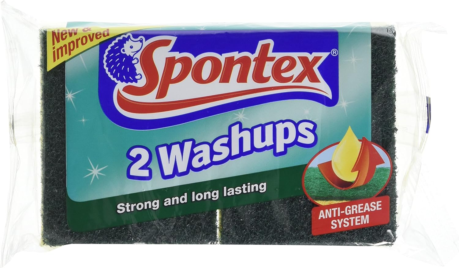 Spontex Washups General Purpose Sponge Scourers 2pk