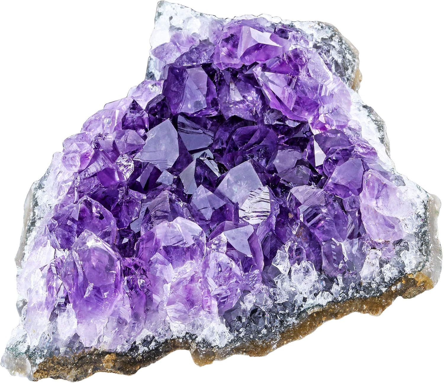 CrystalTears Amethyst Crystal Geode Cluster Raw Amethyst Rock Quartz Healing Crystals Druzy Geode Mineral Specimen Gemstone for Meditation Reiki Healing Home Decor 0.18-0.33 lb