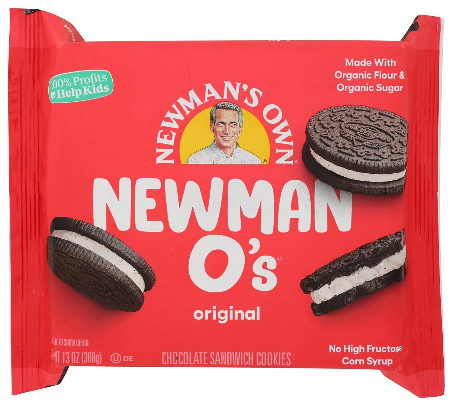 Newman's Own Organic Cookie O Chocolate Vanilla Creme, 13 oz