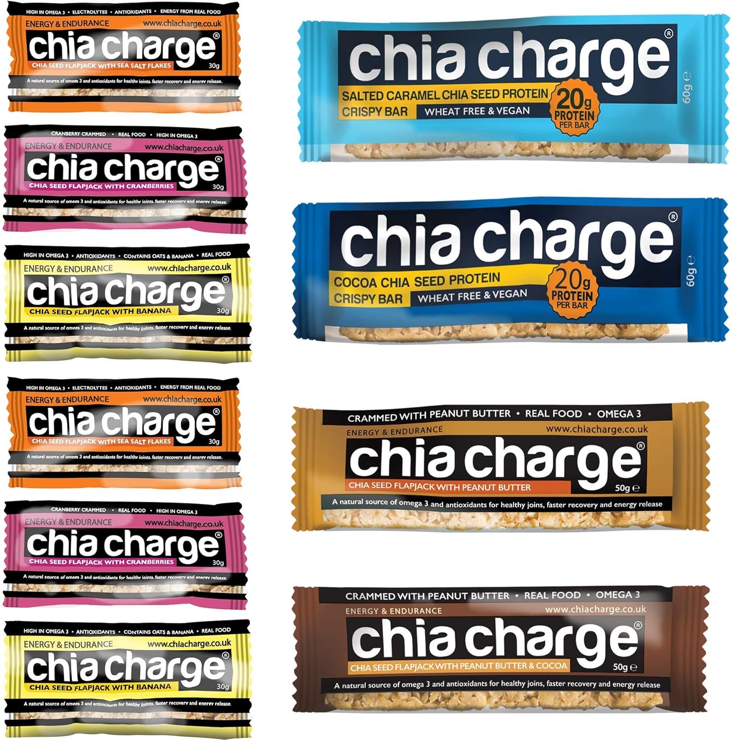 CHIA CHARGE Energy & Protein Bars - Healthy Snack Bar - Best Vegetarian Energy Bars - Healthy Snack Bar - Yorkshire Bakery- 10 of The Best Energy Bars & Protein Bars