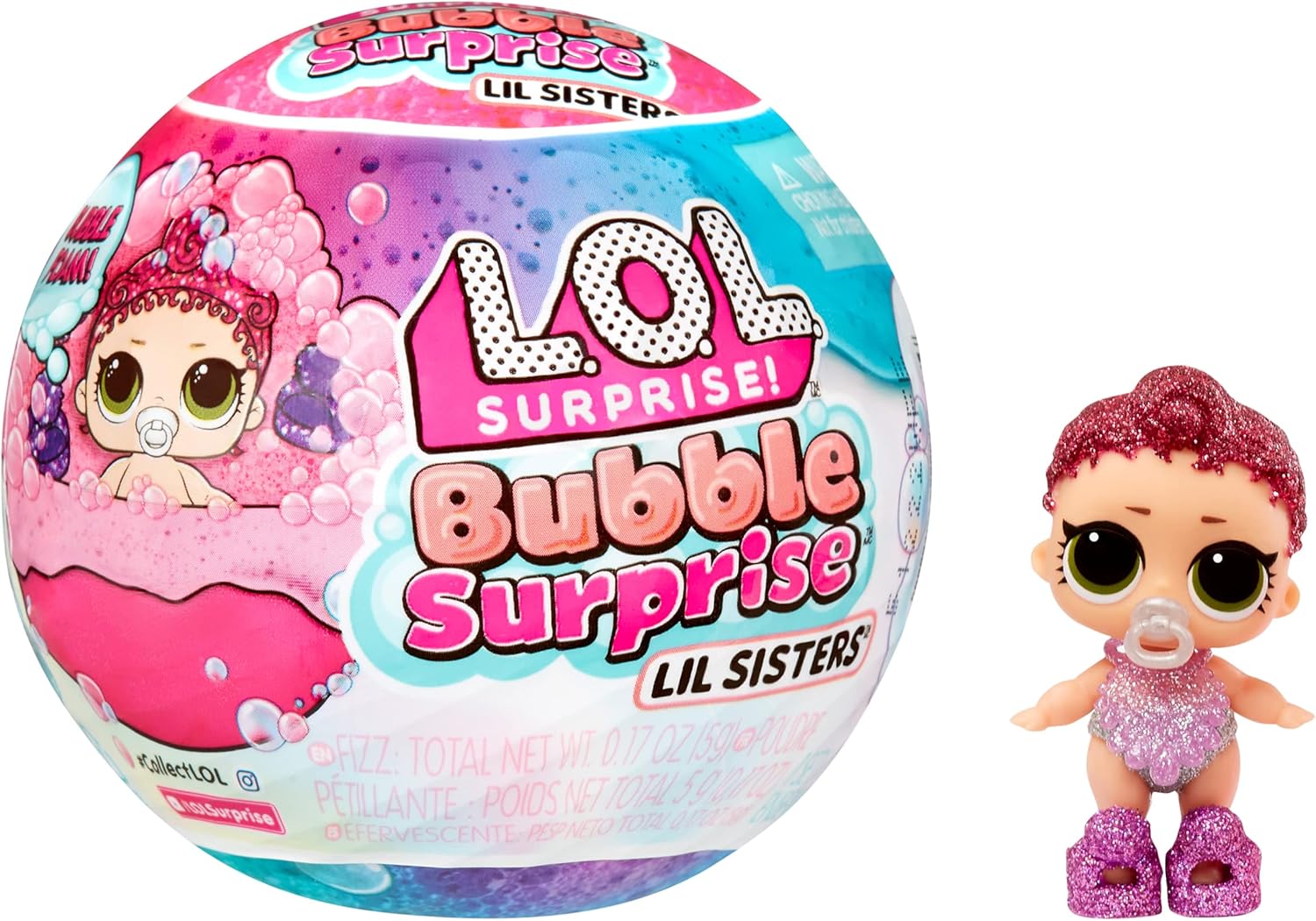 L.O.L. Surprise! LOL Surprise Bubble Foam Lil Sisters Doll - Collectible Baby Sister Great Gift for Girls Age 4+