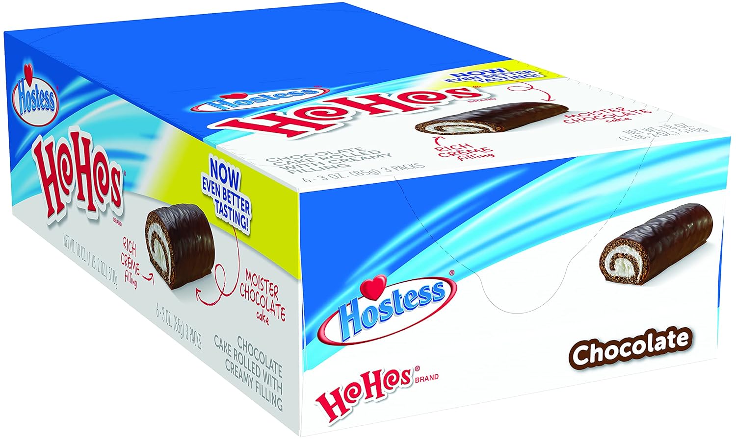 Hostess HoHos, Original Chocolate, 3 Ounce (Pack of 6)