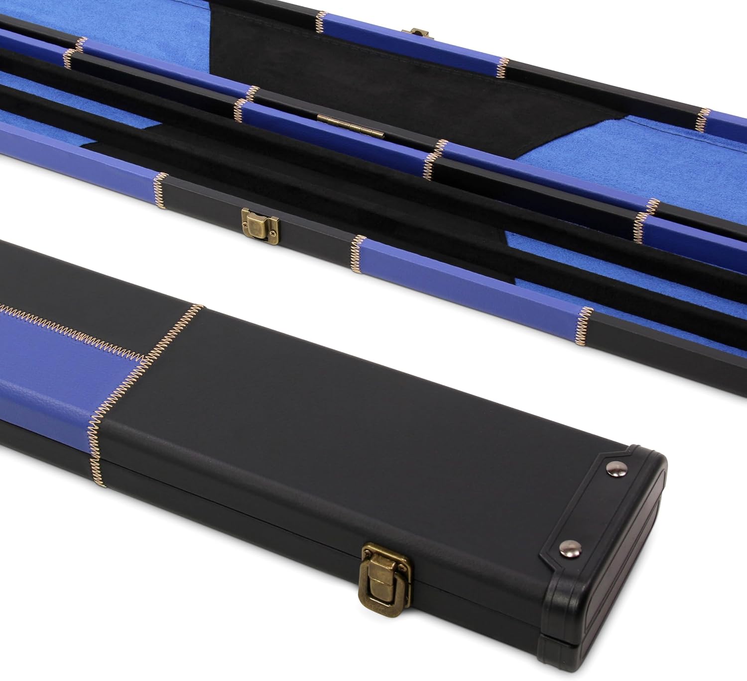 3/4 Deluxe Wide Chequered Design Design Snooker & Pool Hard Cue Case