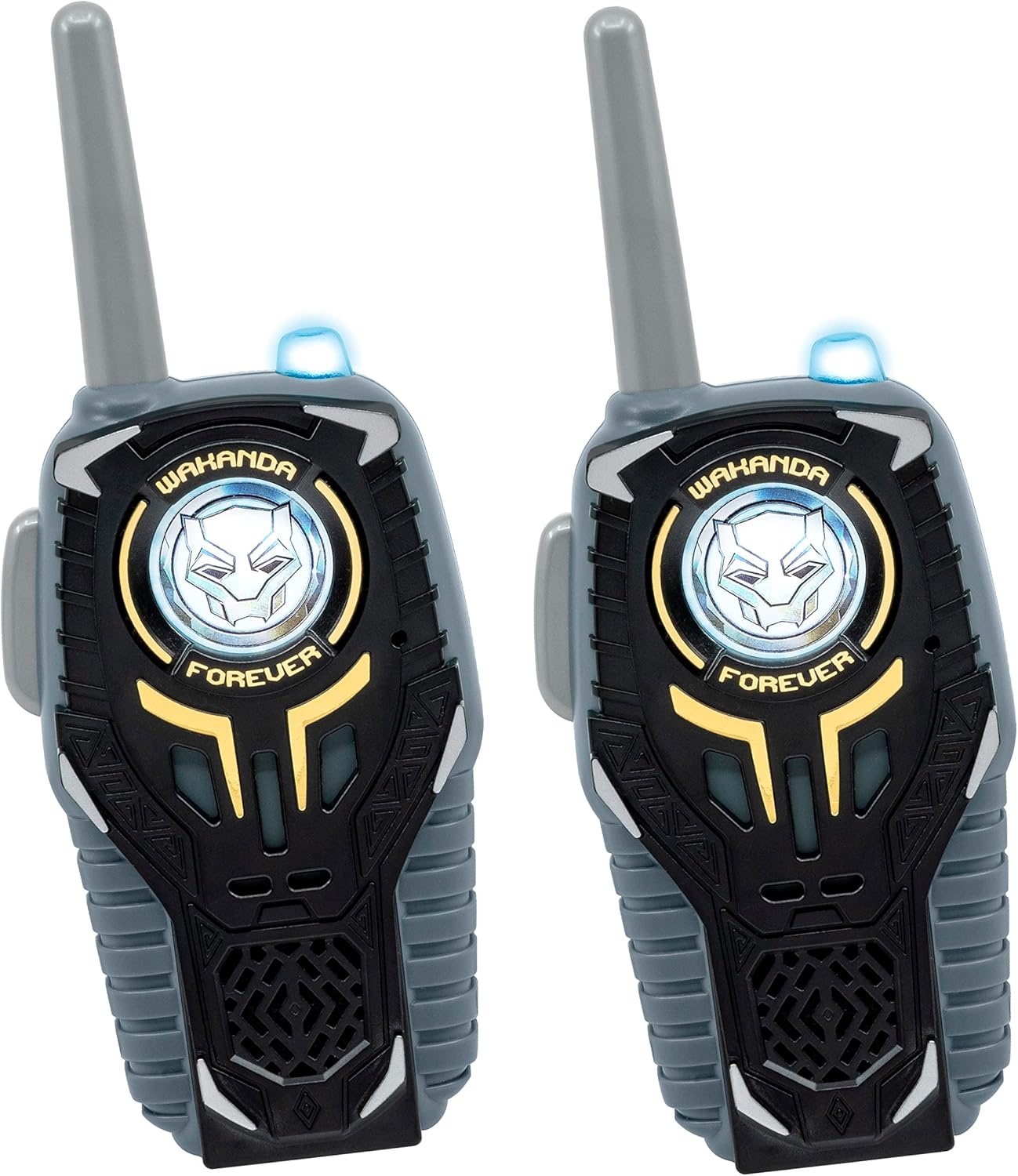 ekids Black Panther Wakanda Forever Toy Walkie Talkies for Kids, Static Free Indoor and Outdoor Toys for Boys Aged 3 and Up