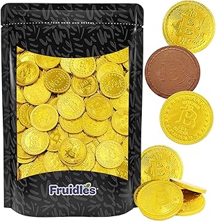 Fruidles Original Crypto Chocolate Coins, Made with Premium Belgian Chocolate, Gluten-Free, Non-GMO, Kosher Certified Dairy (100-Pack)