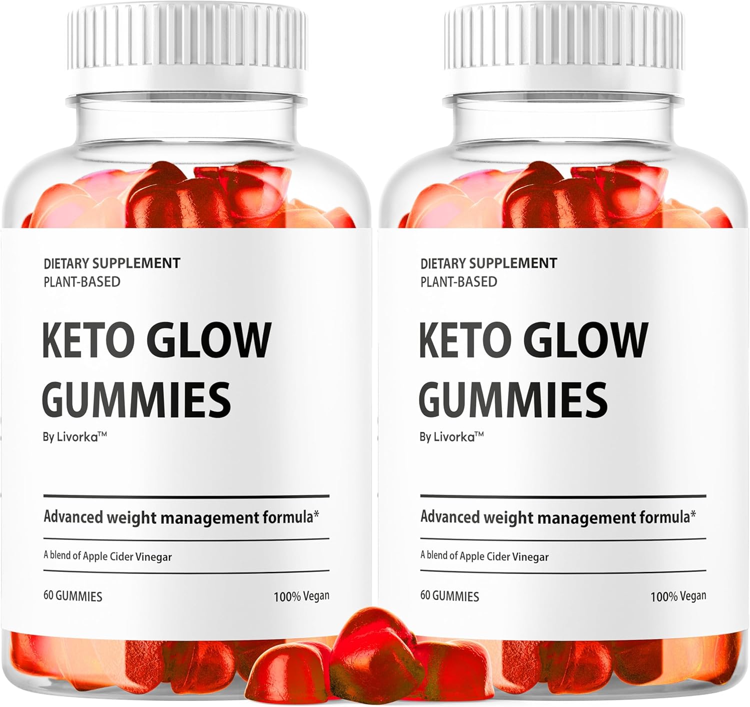 (2 Pack) Keto Glow Gummies - Official KetoGlow Keto ACV Gummies 1050MG, Ketoglow Gummys All Natural Premium Advanced Formula, Ketoglow Support Gummy Apple Cider Vinegar, 120 Gummies for 2 Months