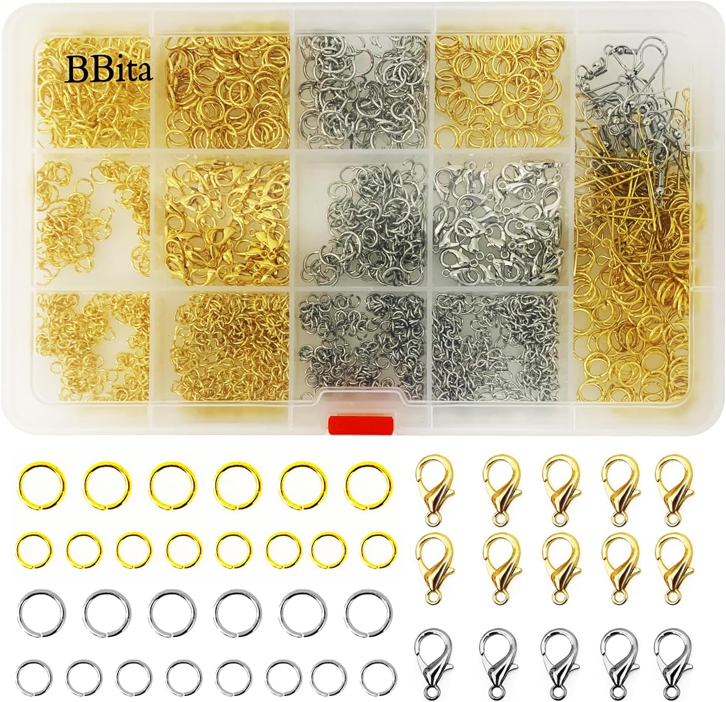 Jewelry findings, namely, Jump Rings, Toggles, Clasps,Gold and Silver namely, Jump Rings, Toggles for Jewelry Making