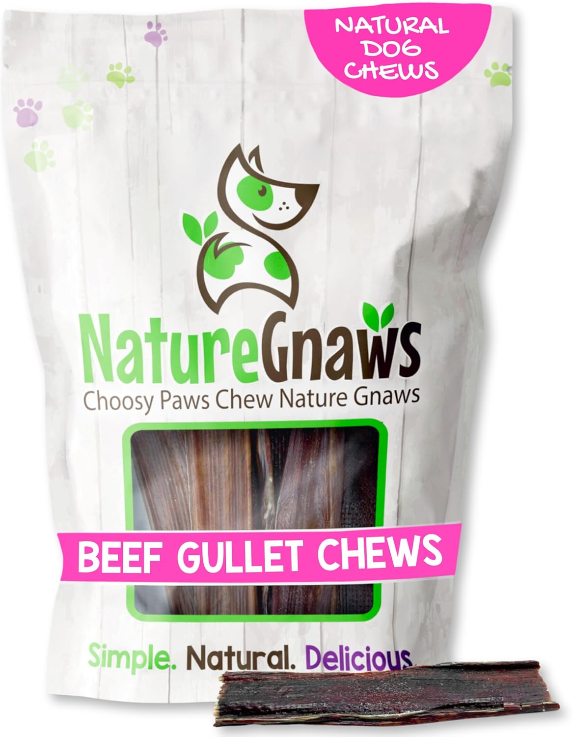 Nature Gnaws Beef Jerky Chews (50 Count) - 100% Natural Beef Sticks for Small Dogs
