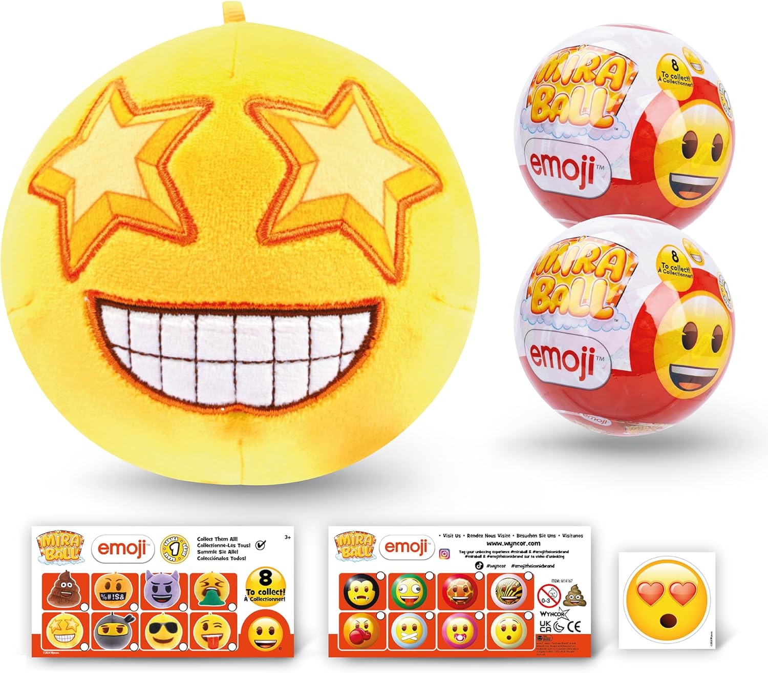 Emoji Collectible Blind Box for Kids Aged 3+ - Plush Blind Box Mystery Toy with Mini Figures/Squishy Toy - Ideal Stocking Stuffers, Goodie Bag Stuffers, Toy Gift Ideas (2-Pack)