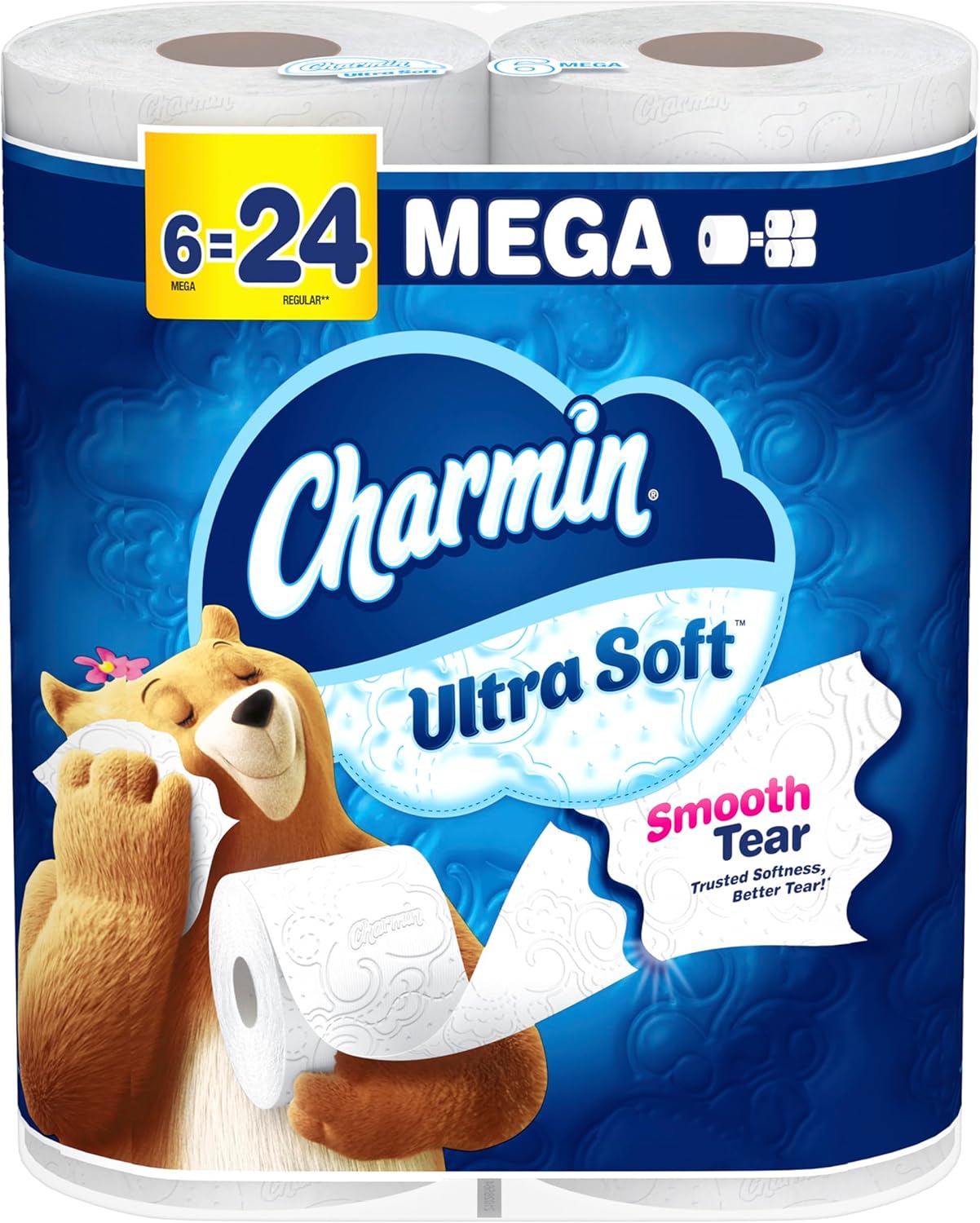 Charmin Ultra Soft Toilet Paper 6 Mega Rolls = 24 Regular Rolls