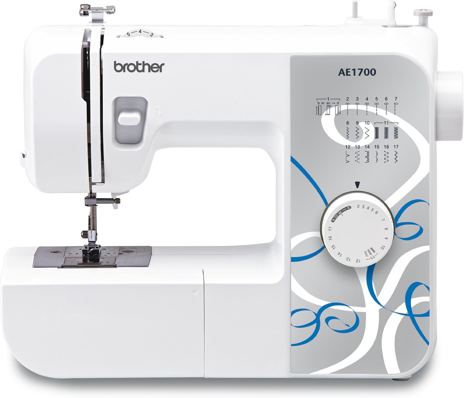 Brother AE1700 17-Stitch Sewing Machine, 45x20x37, White