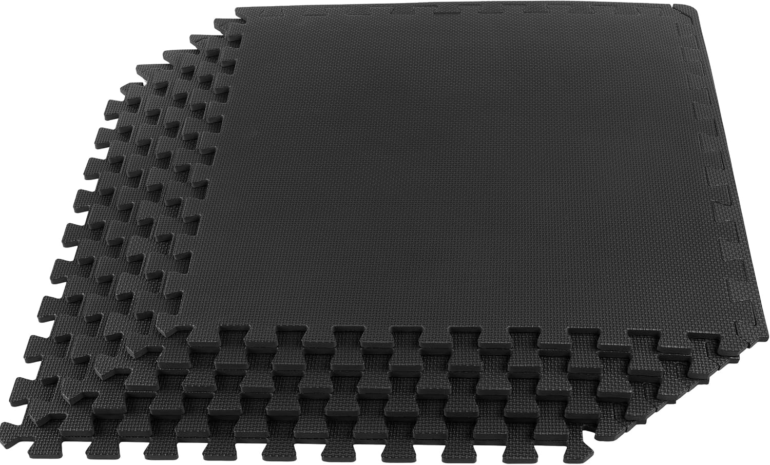 Stalwart EVA Foam Mat Tiles, Black, 6-Pack
