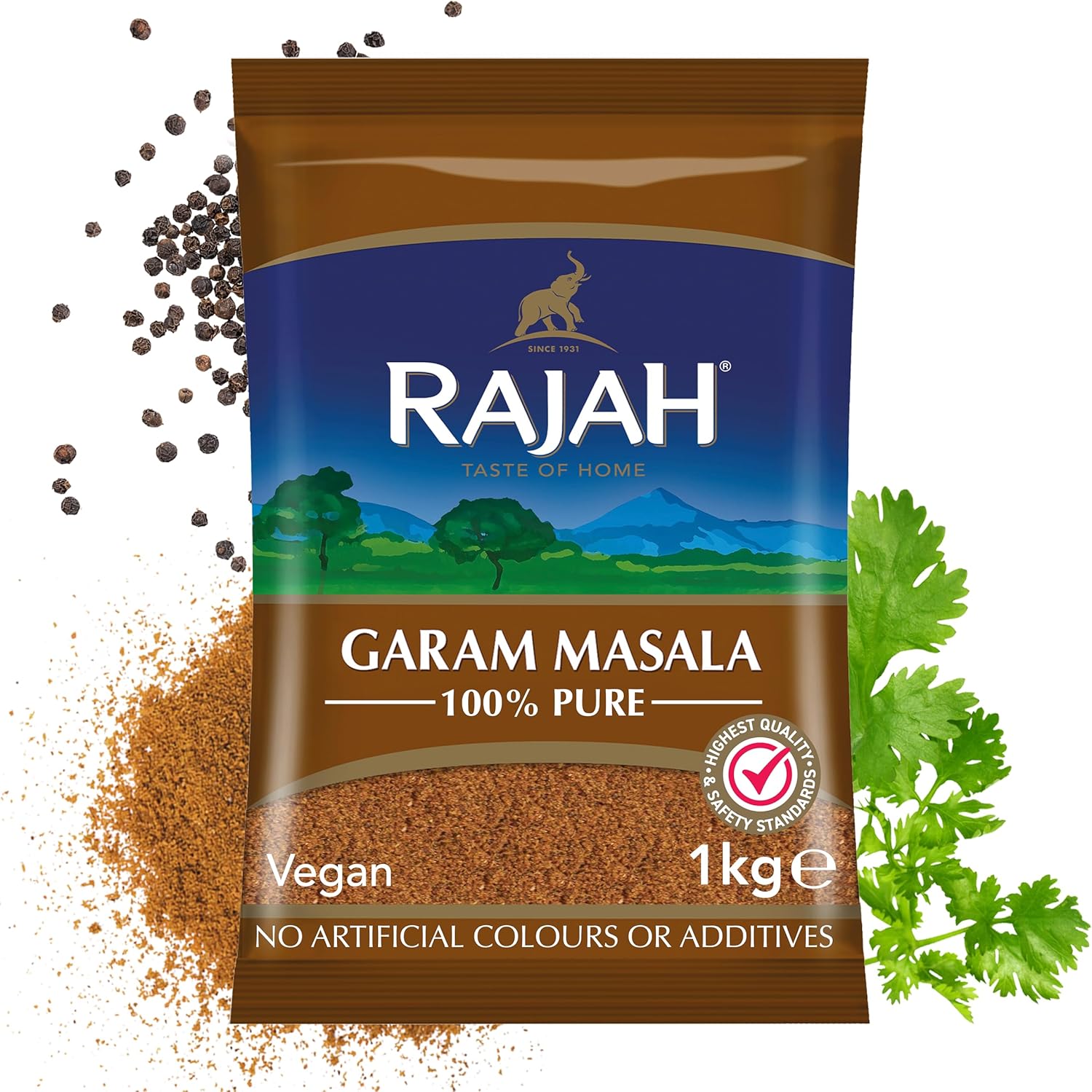 Rajah Spices Garam Masala | Ground Spice Mix | Blended Ground Spices | (1kg)
