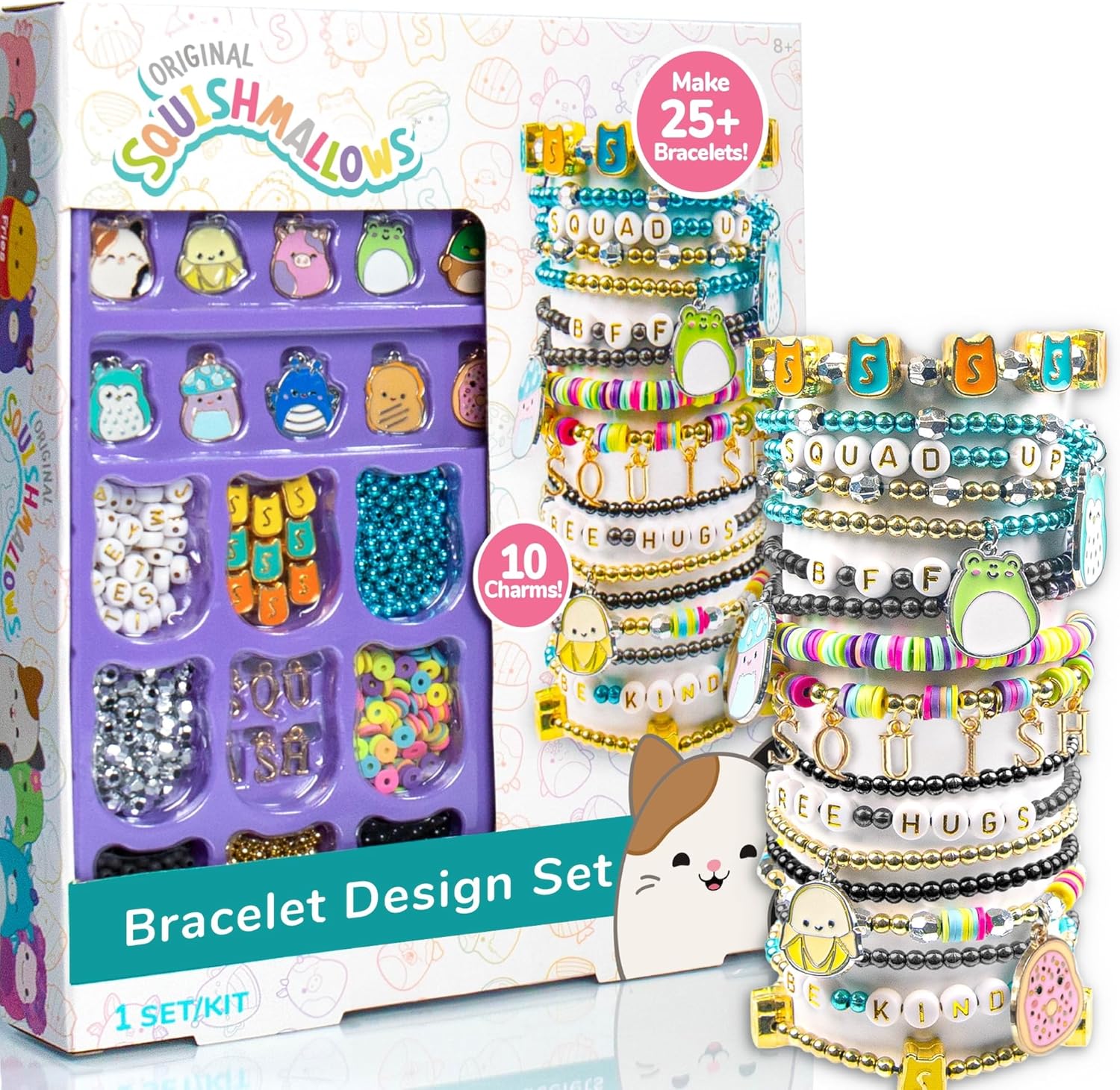 Squishmallows Original Bracelet Design Set, Cute & Friendship Bracelet Kit, Jewelry Making Kit, Charm Bracelet Making Kit, Beading & Jewelry Making, Friendship Bracelet Making Kit