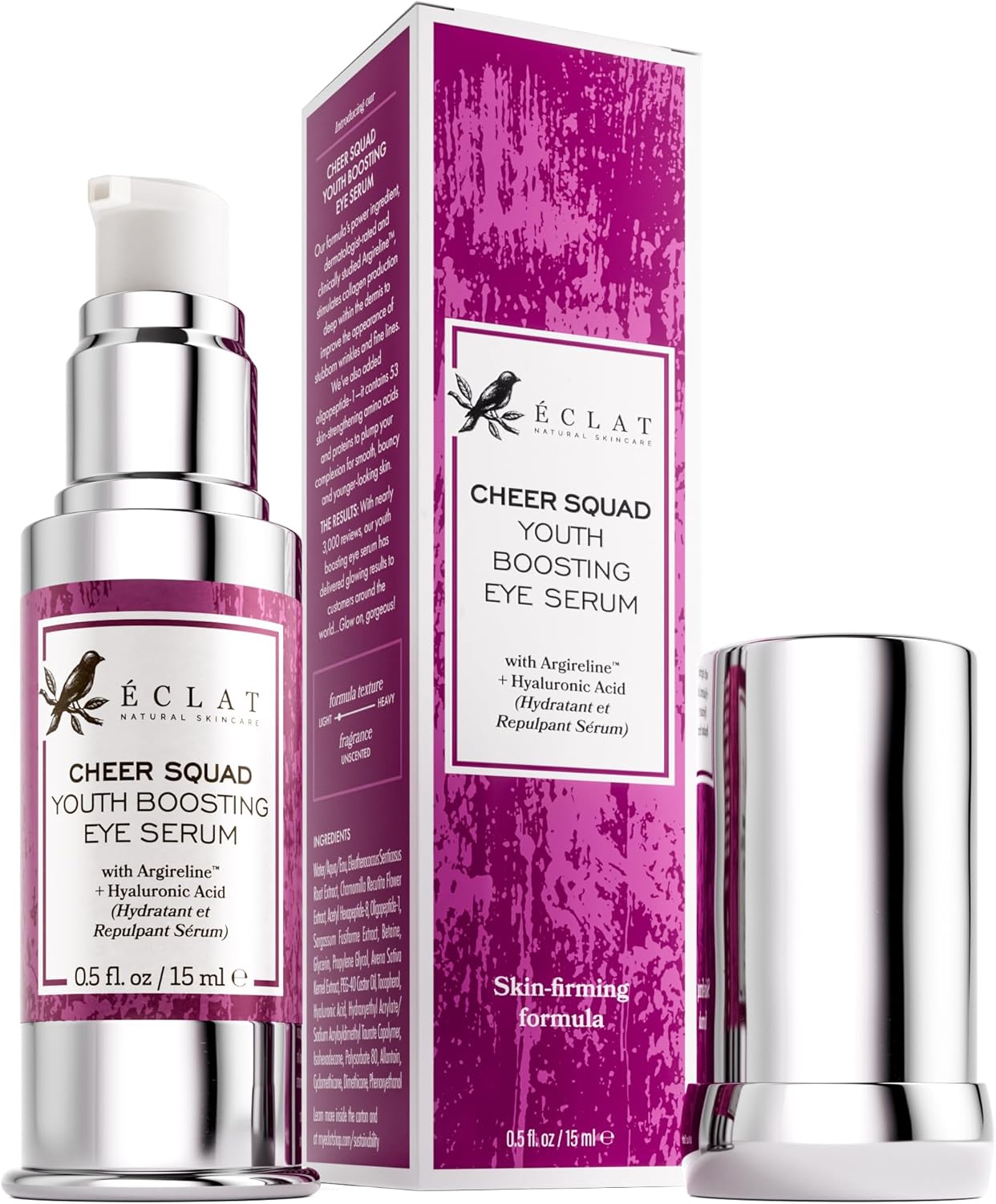 Eclat Skincare Eye Serum – Anti Wrinkle Eye Serum for Dark Circles, Puffiness & Crow’s Feet – Hydrating & Brightening Formula for Firm, Youthful Skin – Anti Aging Serum for All Skin Types 15 ml