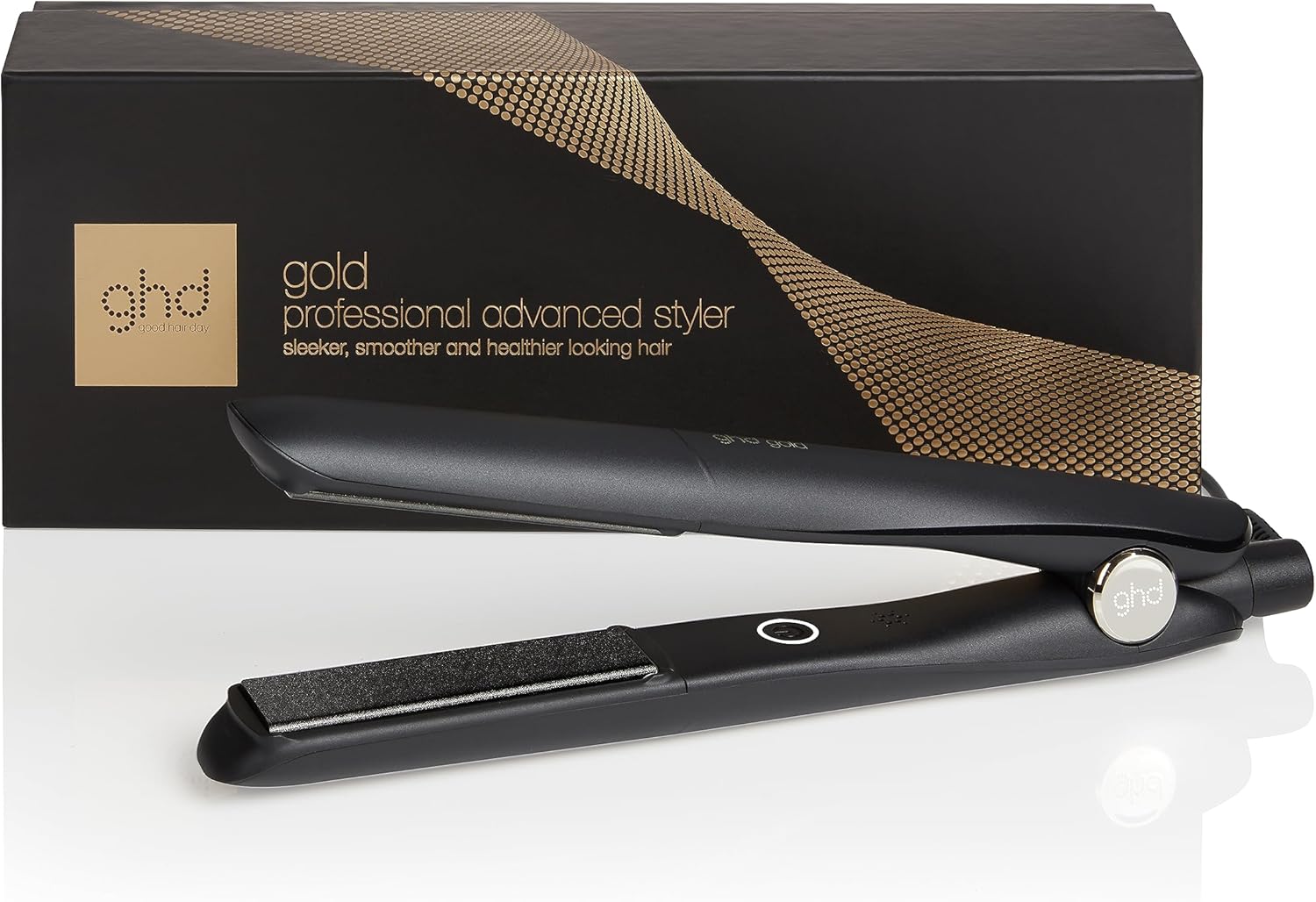 ghd Gold Hair Straightener & Styler - Professional Styling, for Sleek, Smooth Styles with More Shine - for All Hair Types (UK Plug)
