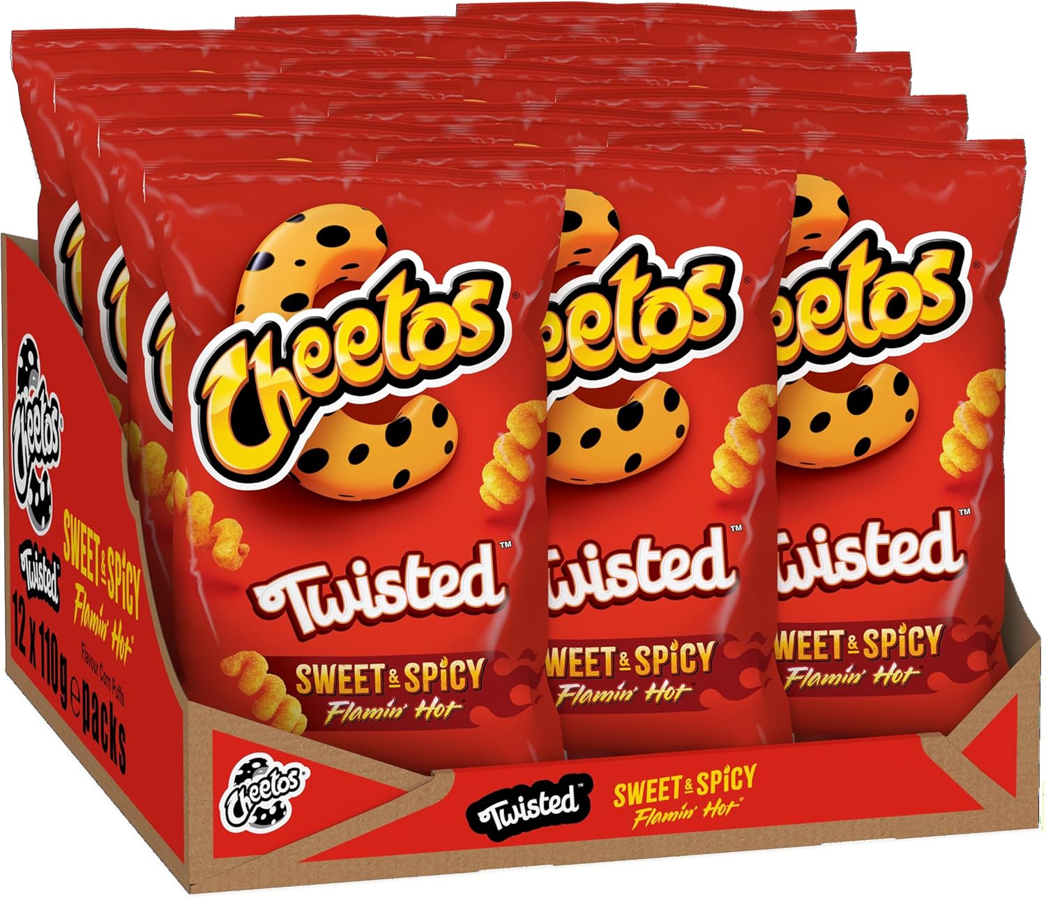Cheetos Twisted Sweet & Spicy Sharing Bag Crisps 110g (Case of 12)