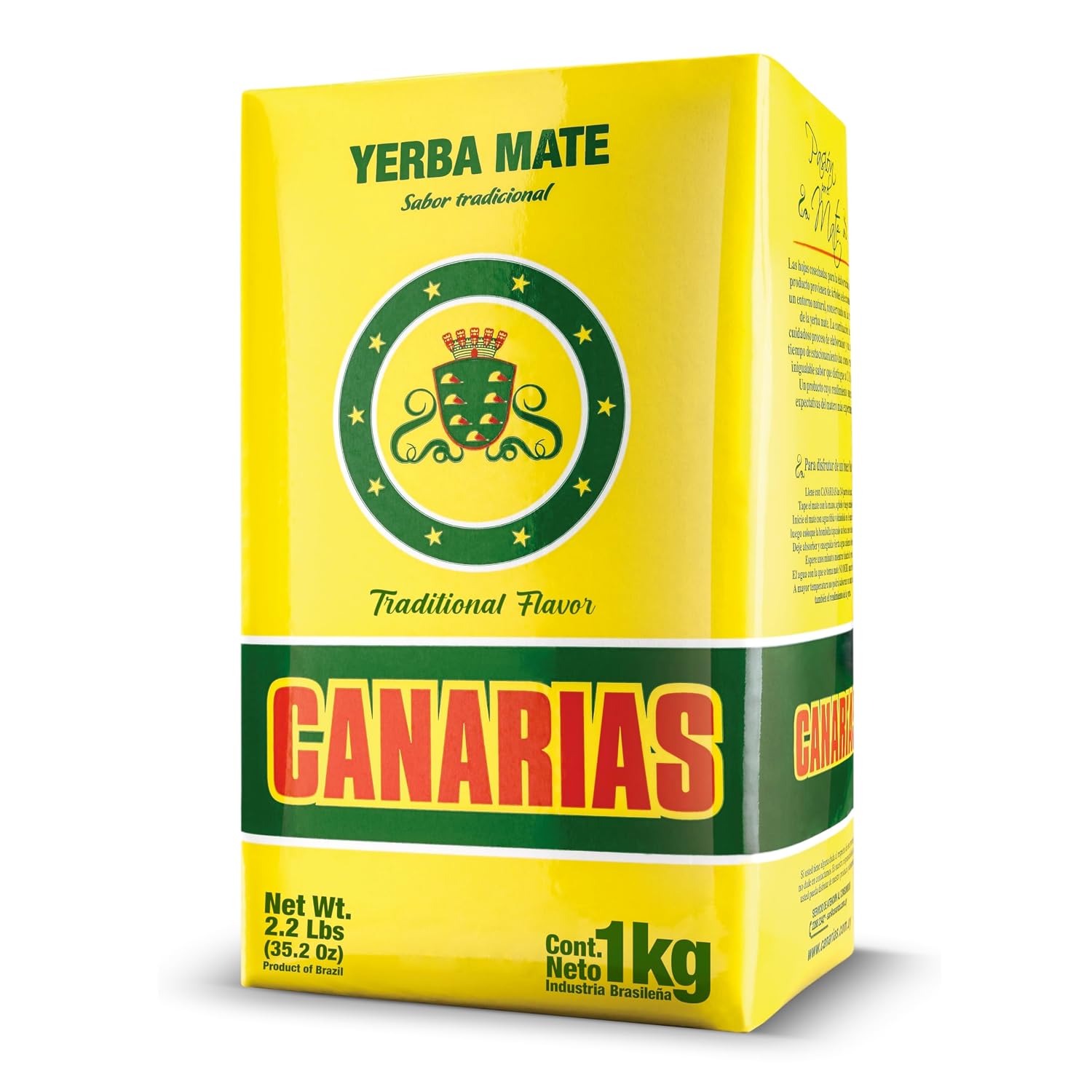 Canarias Yerba Mate Traditional Ground Leaf Tea 1kg - 2.2Lbs