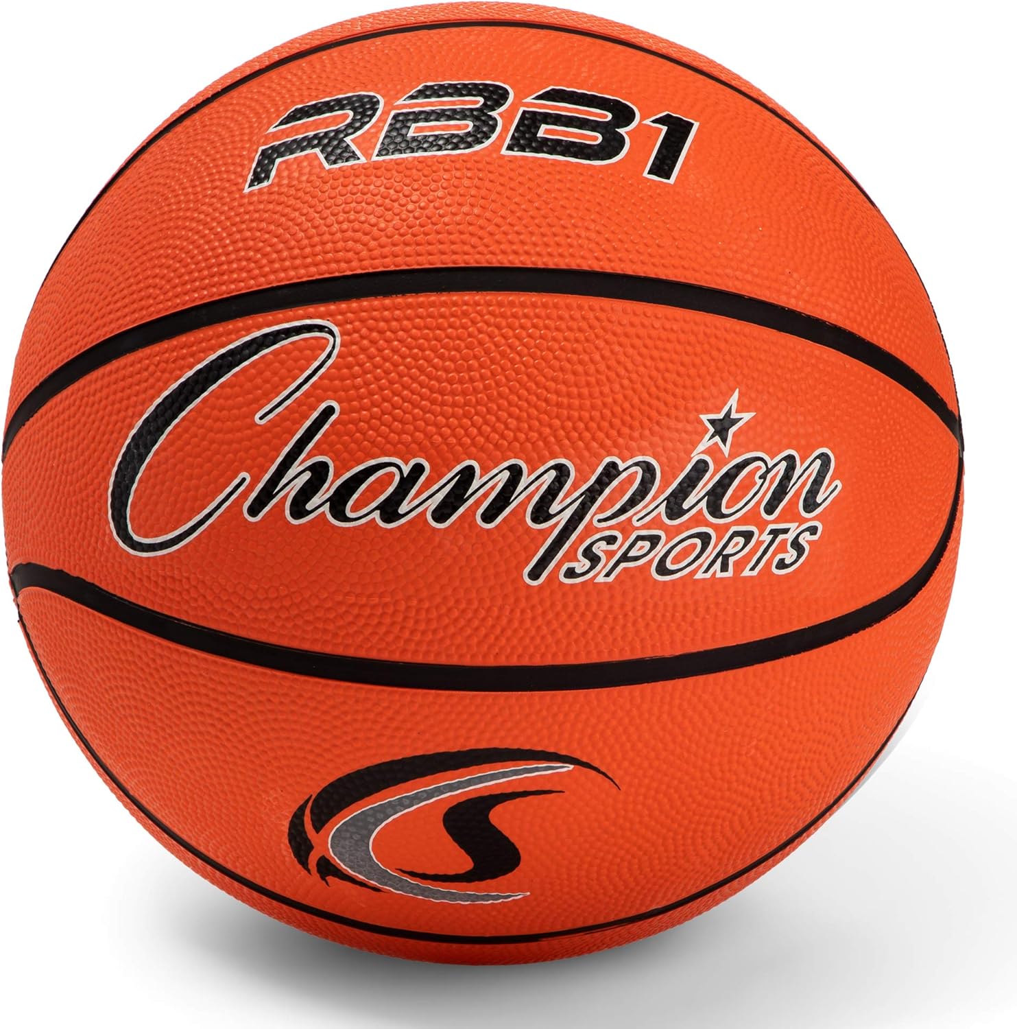Champion Sports Rubber Official Basketball, Heavy Duty - Pro-Style Basketballs, and Sizes - Premium Basketball Equipment, Indoor Outdoor