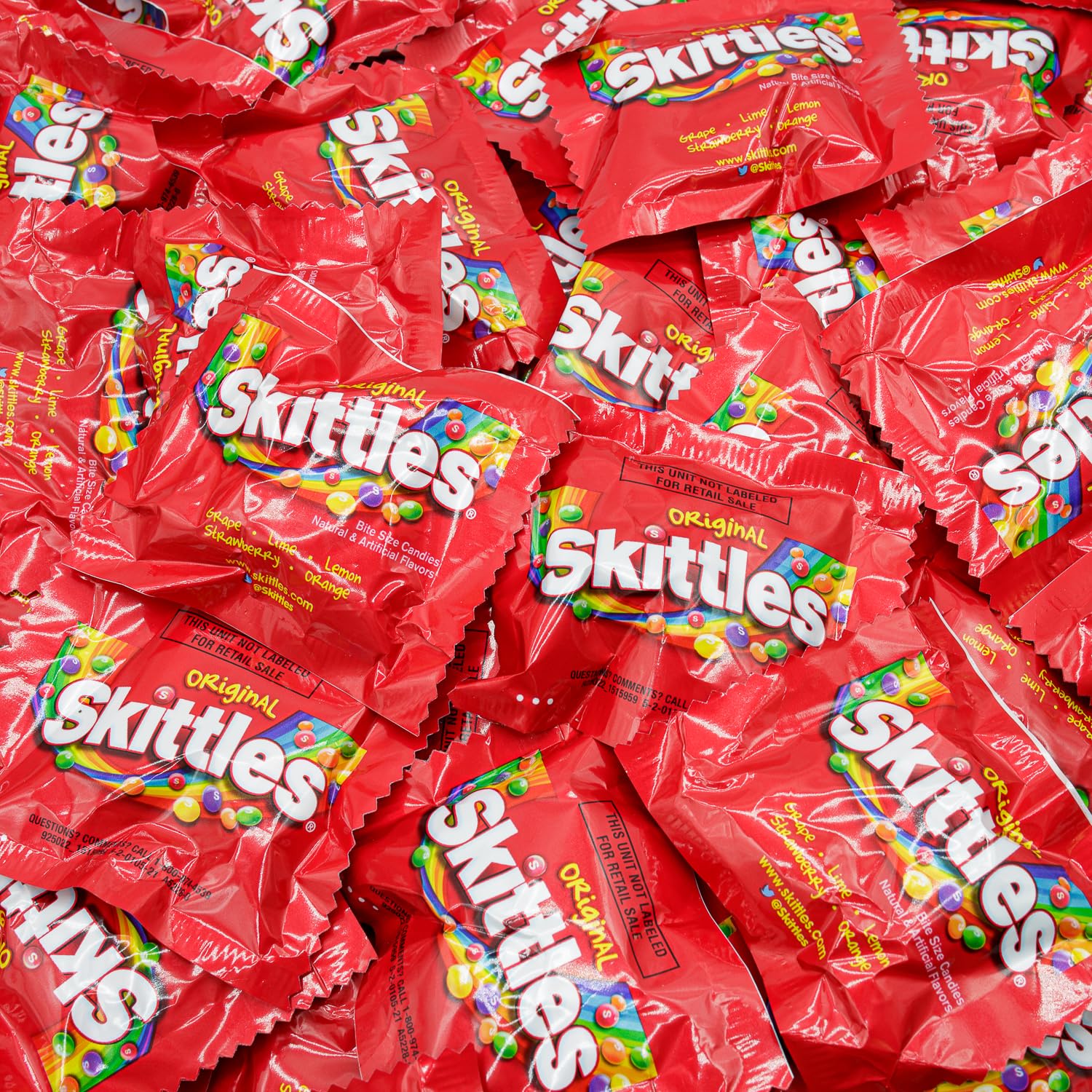 SKITTLES Original Fun Size 48oz individual packs Bulk Bag, Original Fruity, Assortment of Flavors (Strawberry, Lemon, Orange, Grape, Lime)