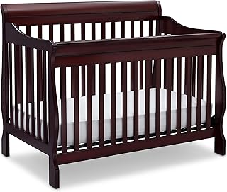 Delta Children Canton 4-in-1 Convertible Crib - Easy to Assemble, Espresso Cherry