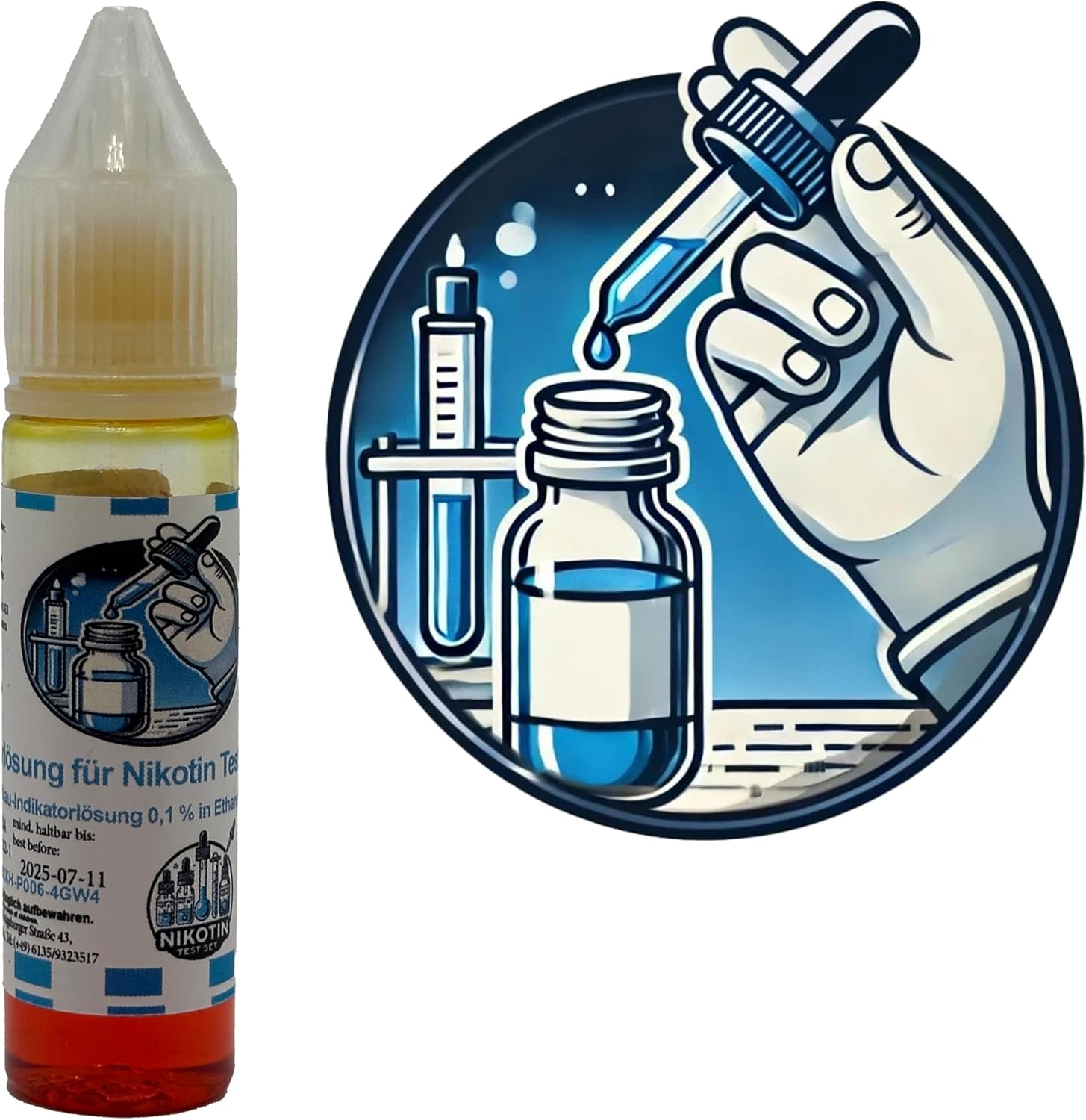 Indicator solution for nicotine test - 10 ml