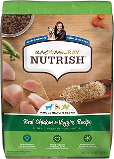 Rachael Ray Nutrish Premium Natural Dry Dog Food, Real Chicken & Veggies Recipe, 14 Pounds