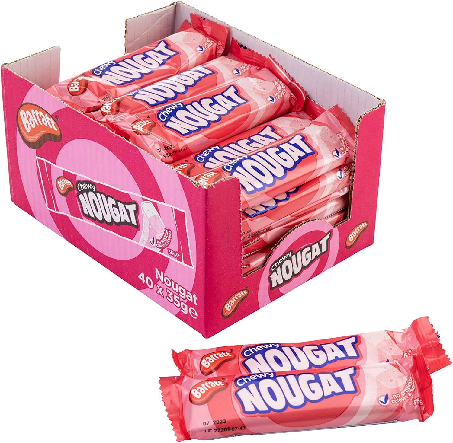 Barratt Chewy Nougat Bars 35g (Pack of 40)