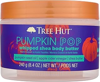 Tree Hut Pumpkin Pop Whipped Shea Body Butter | Long-lasting Hydration Leaves Skin Feeling Soft & Smooth | Limited Edition Fall | Vegan, Free of Parabens, Formaldehyde Donors, & Sulfates | 8.4 fl oz.