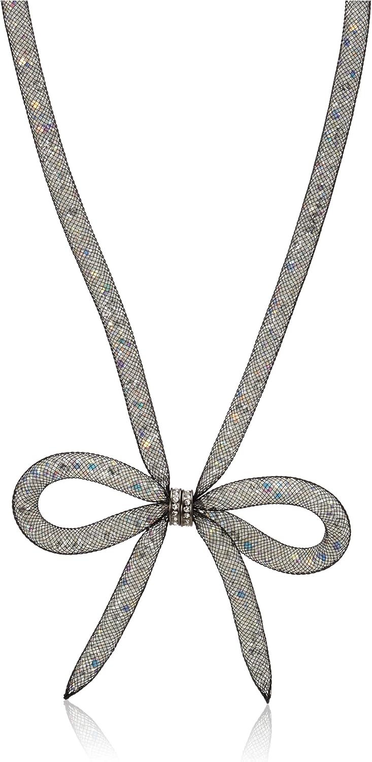 Betsey Johnson Mesh Bow Necklace