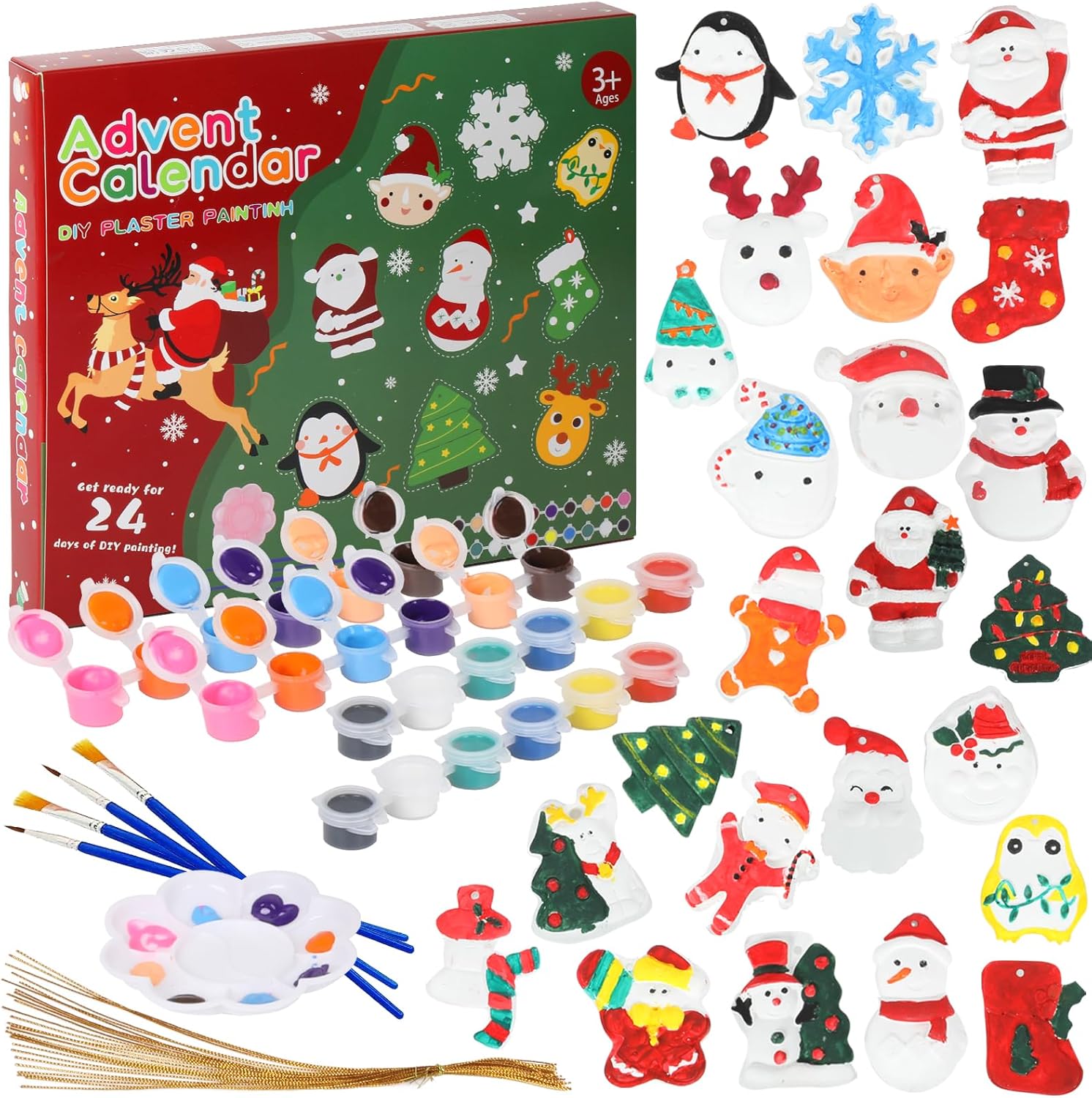 Advent Calendar 2025 Kids Art and Crafts, 24 Days Christmas Calendar Countdown Advent DIY Creative Arts and Crafts for Kids, Advent Calendar 2025 Christmas Toys & Gifts for Boys Girls