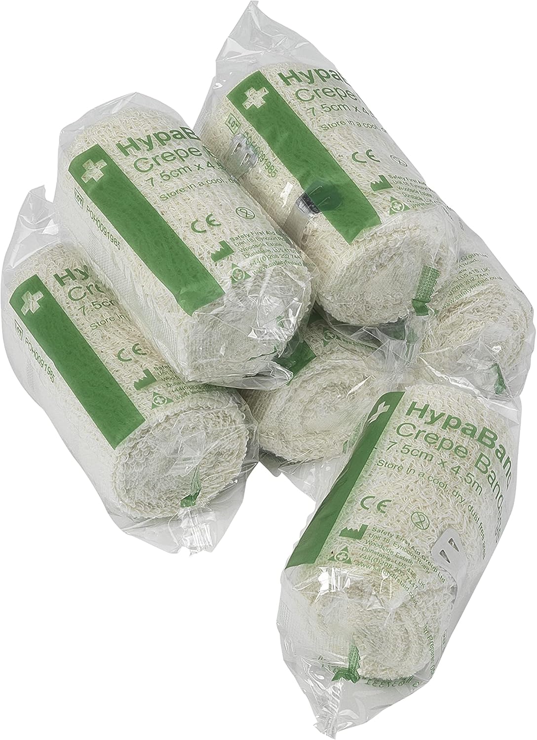 Safety First Aid Group Crepe Cotton Bandages 7.5 x 4.5 m (Pack of 6)