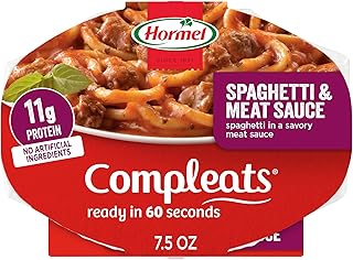 HORMEL COMPLEATS Spaghetti & Meat Sauce Microwave Tray, 7.5 oz. (7 Pack)