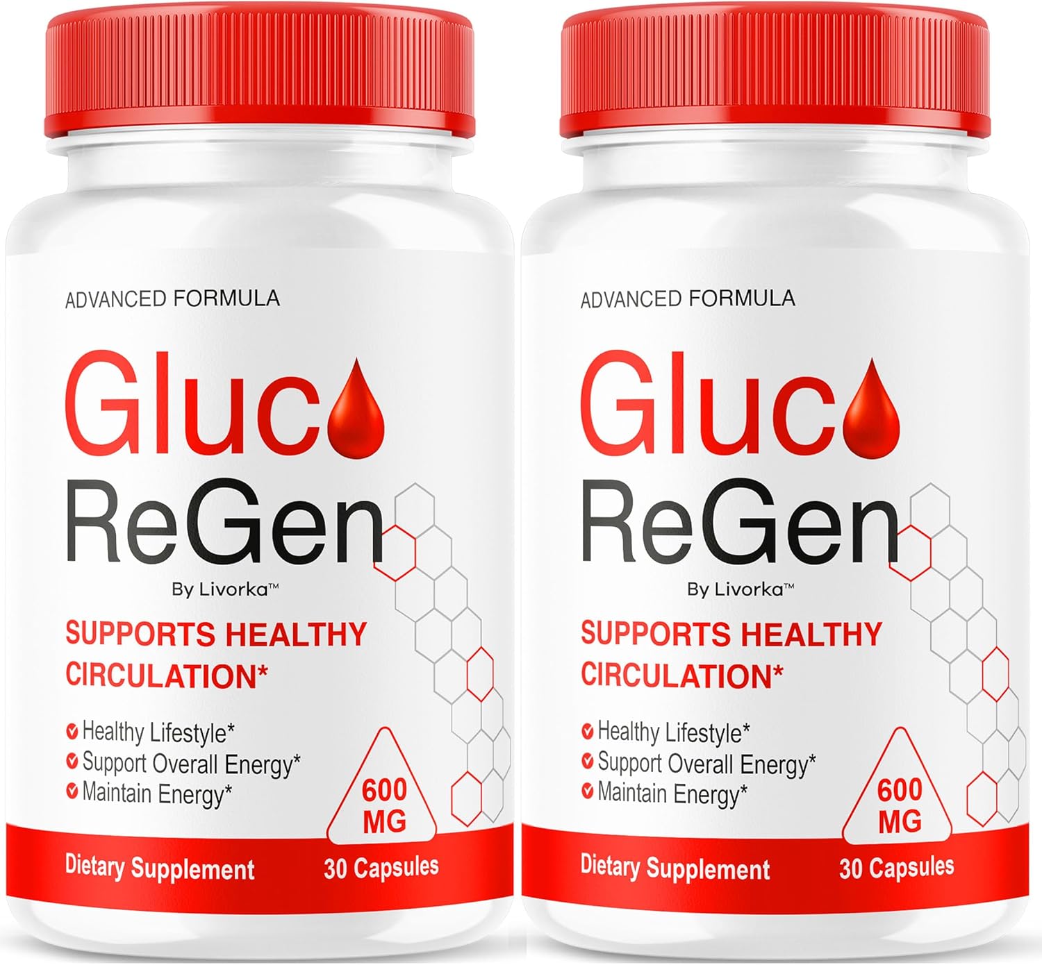 (2 Pack) GlucoRegen Capsules - Official GlucoRegen Premium Formula Supplement Pills, Advanced Support Formula for Wellness & Overall Health, All Natural GlucoRegen Review, 60 Capsules for 2 Months