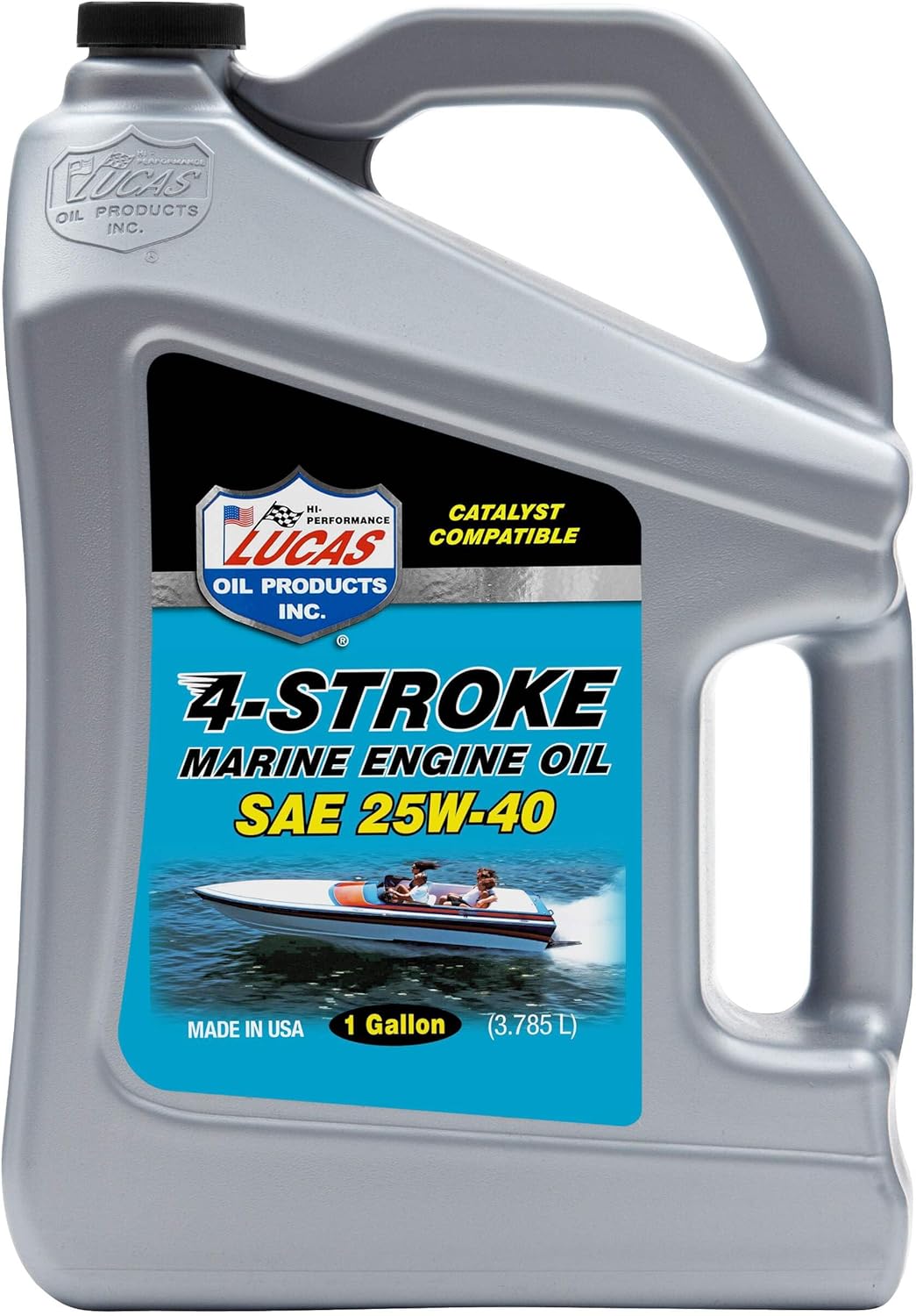Lucas Oil SAE 25W-40 Stern Drive Inboard Marine Oil FC-W, 5 Quart (Pack of 1)