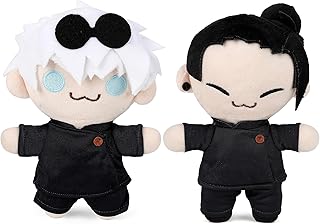 2PCS Anime Geto Plush - Cartoon Satoru Character Stuffed Plush Doll Soft Figure Toy Pillow Cushions Sofa Home Decorat Birthday Plush Gift for Kids Fans