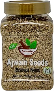 Desi Kitchen Spices All Natural | Salt Free | Vegan | NON GMO | Ajwain Seeds (Bishops Weed) 198gm (7 oz)