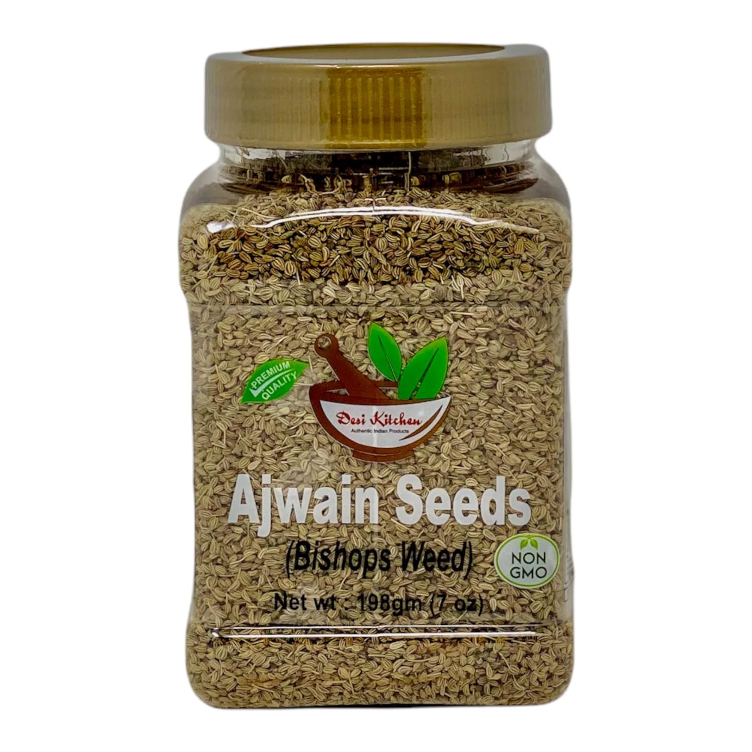 Desi Kitchen Spices All Natural | Salt Free | Vegan | NON GMO | Ajwain Seeds (Bishops Weed) 198gm (7 oz)