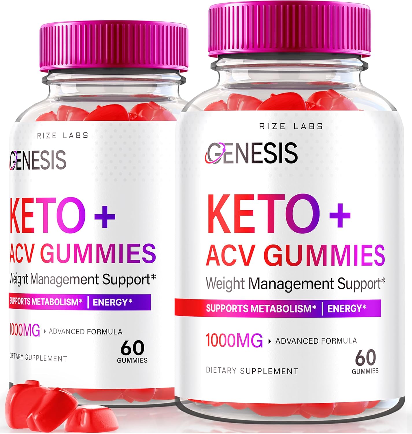 Genesis Keto Keto+ACV Gummies, Supplement for Advanced Weight Loss, All Natural Extreme 2000mg Gummies (120 Gummies)