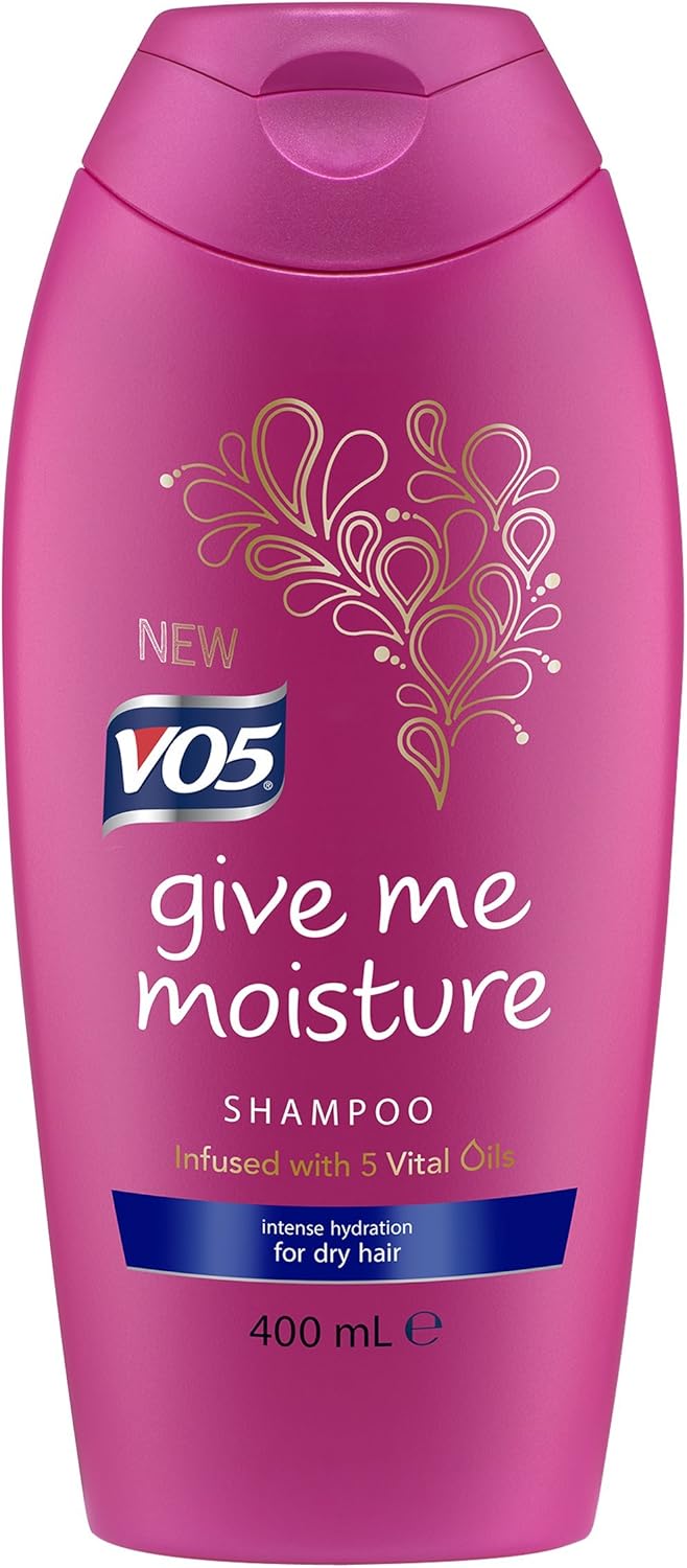 Alberto VO5 Give Me Moisture Shampoo Infused with 5 Vital Oils for All Hair Types and Colours, 250ml