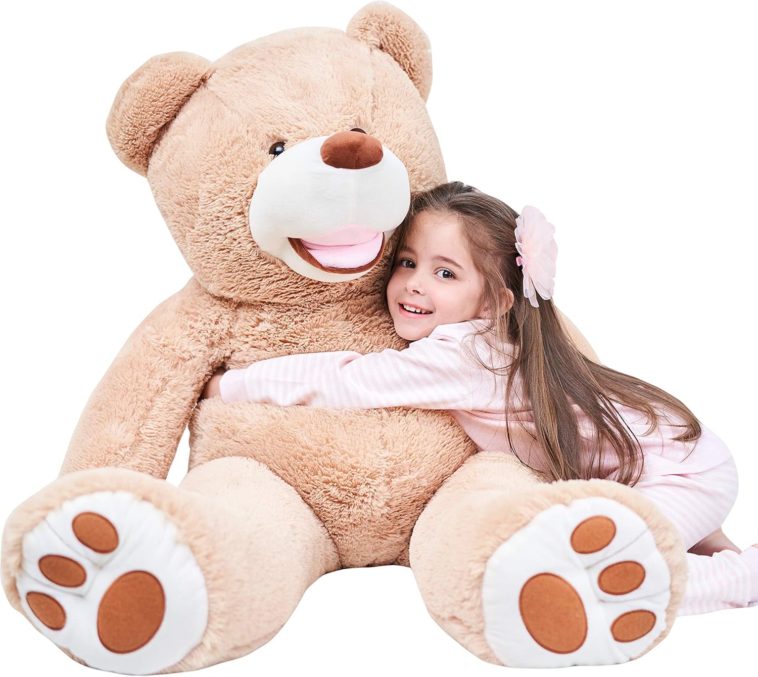 IKASA Giant Teddy Bear Plush Toy Stuffed Animals (Brown, 100cm)