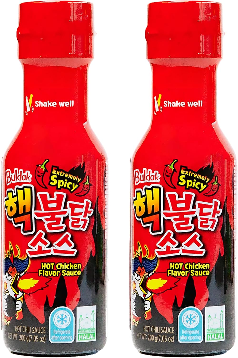 Samyang Buldak Sauce 200g Each (2 Pack) - Extreme Spicy Hot Chicken Flavour Buldak Noodles Sauce, Perfect for Cooking & Dipping