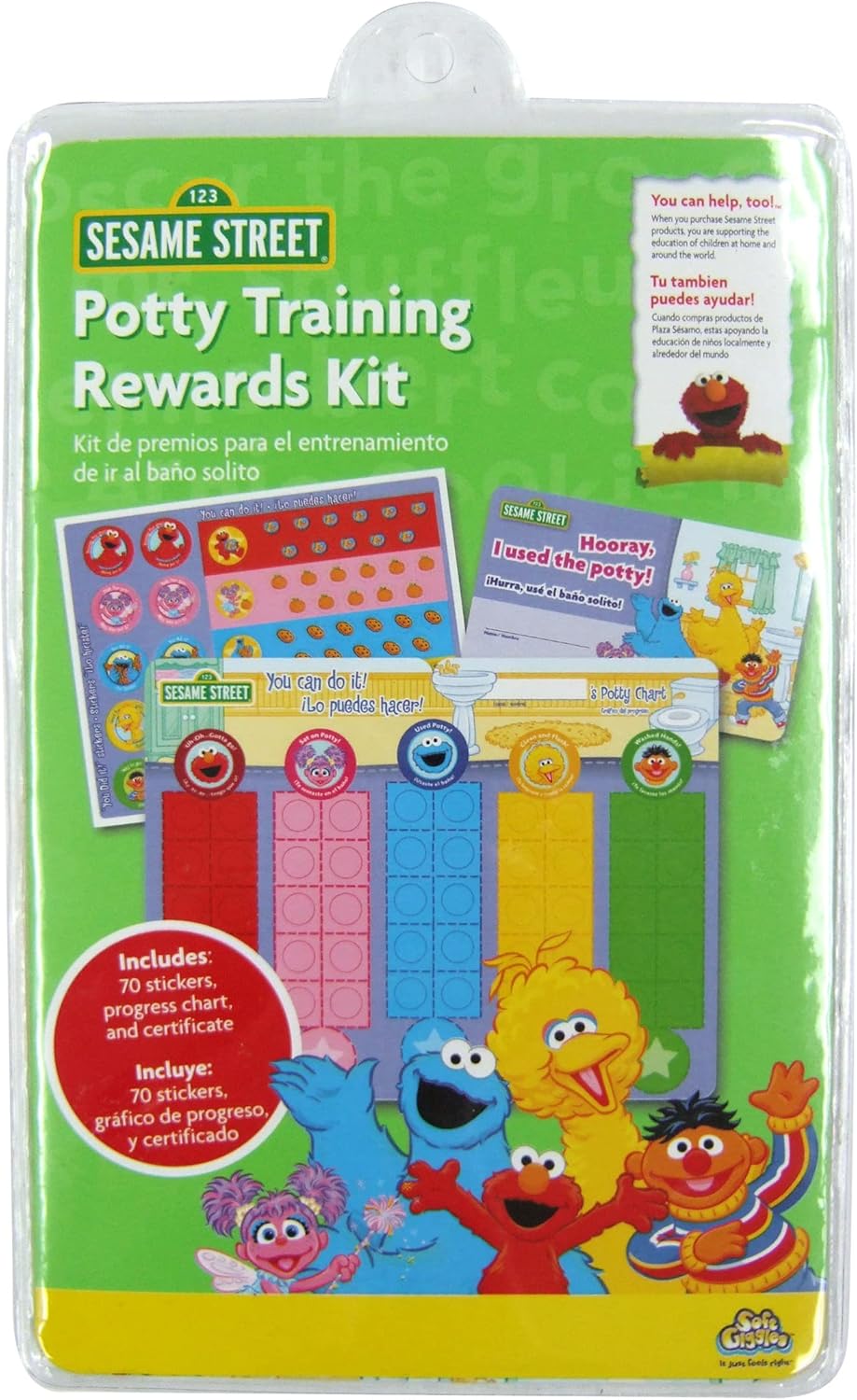 Ginsey Sesame Street Potty Training Rewards Kit, Promote Good Potty Habits