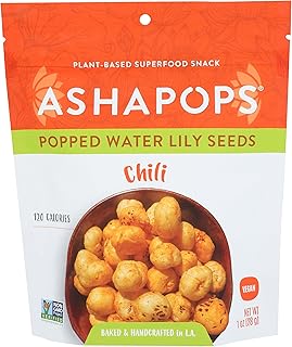 AshaPops Chili Lime Popped Water Lily Seeds, 1 OZ