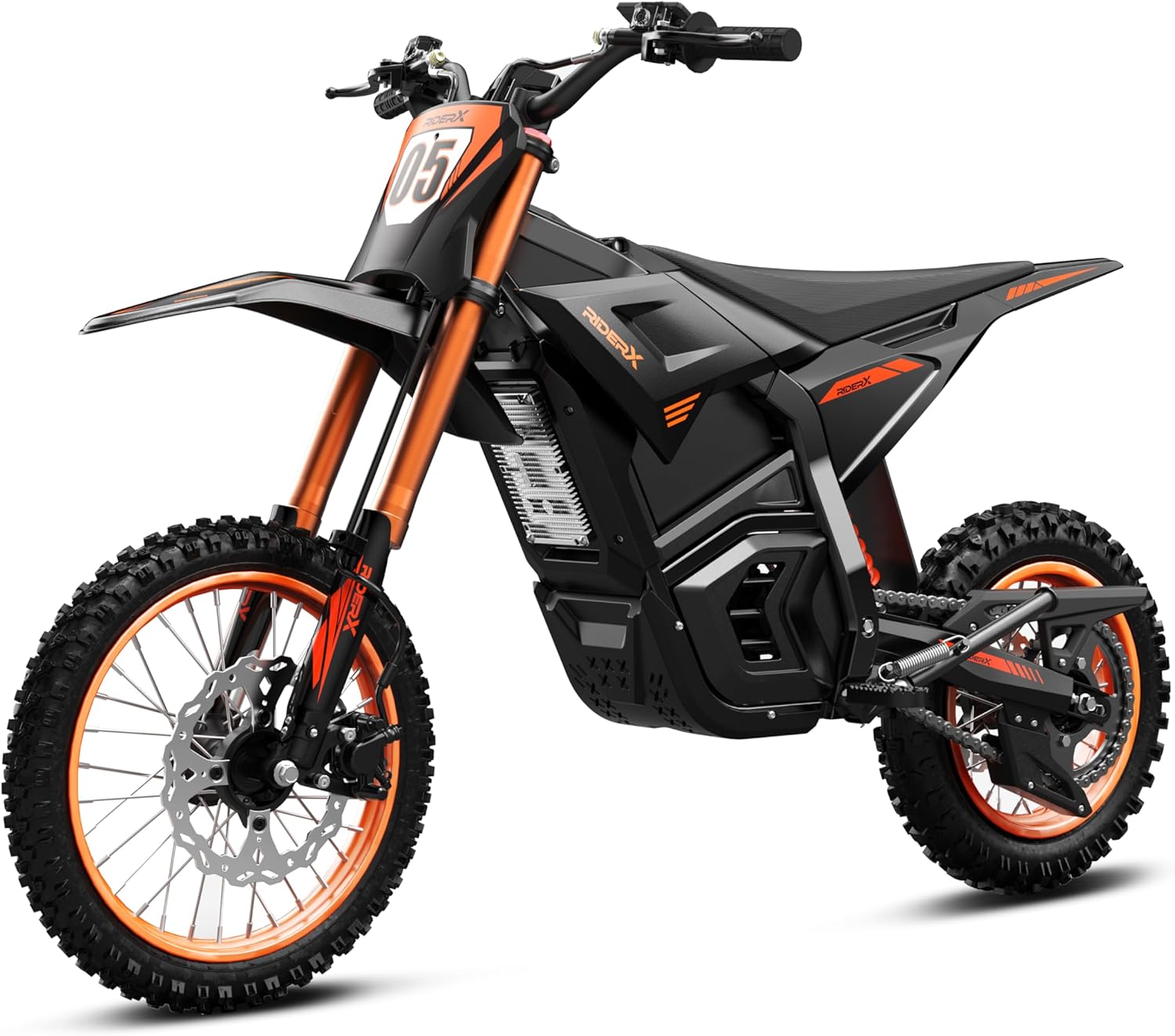 Electric Dirt Bike for Adults Teens, 3000W Brushless 220Nm Motor - 45° Slope, 38 MPH, 48V/23.5Ah Removable Battery, Dual Hydraulic Brakes & Full Suspension Electric Motorcycle for Age 13+,Black