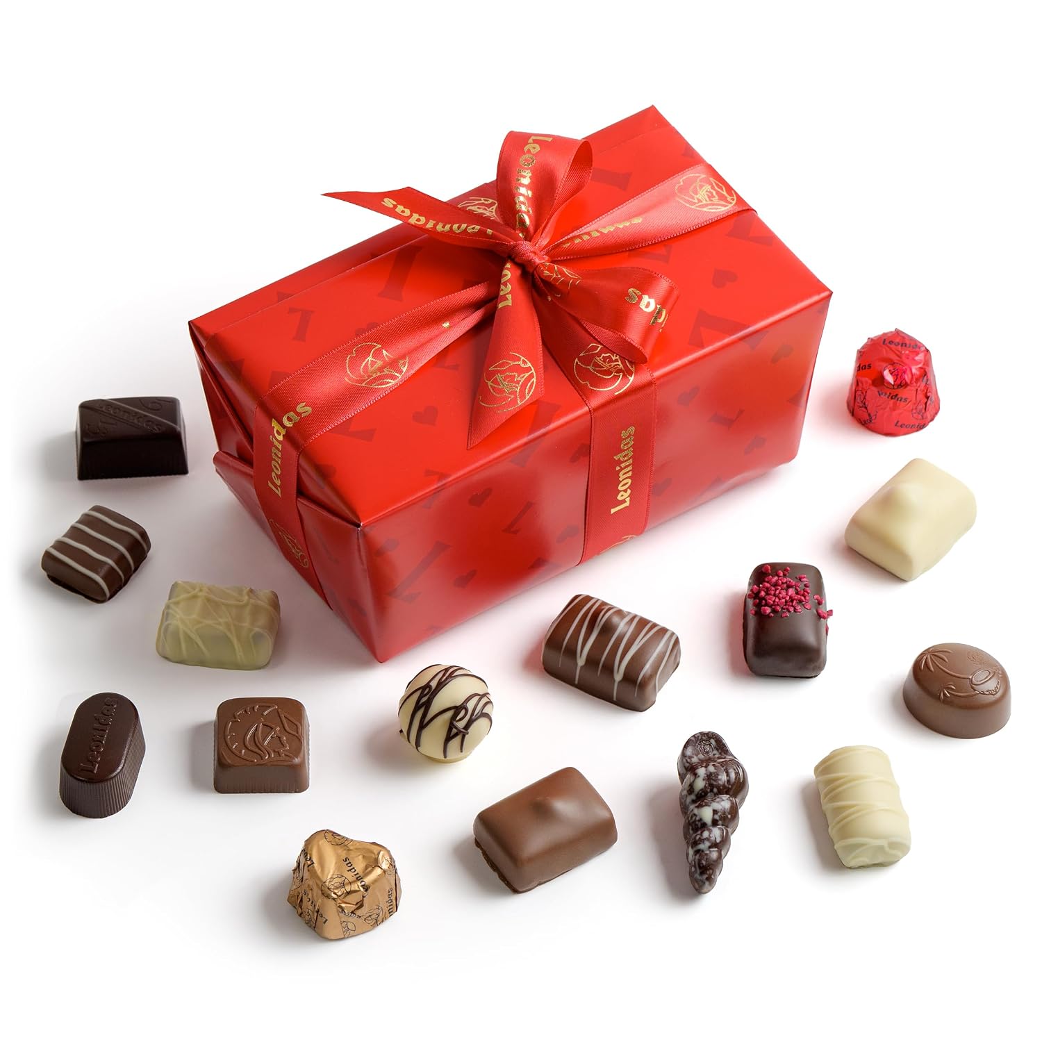 Leonidas White, Milk & Dark Chocolate Gift Box - 30 pcs. (1 lb / 453 g)