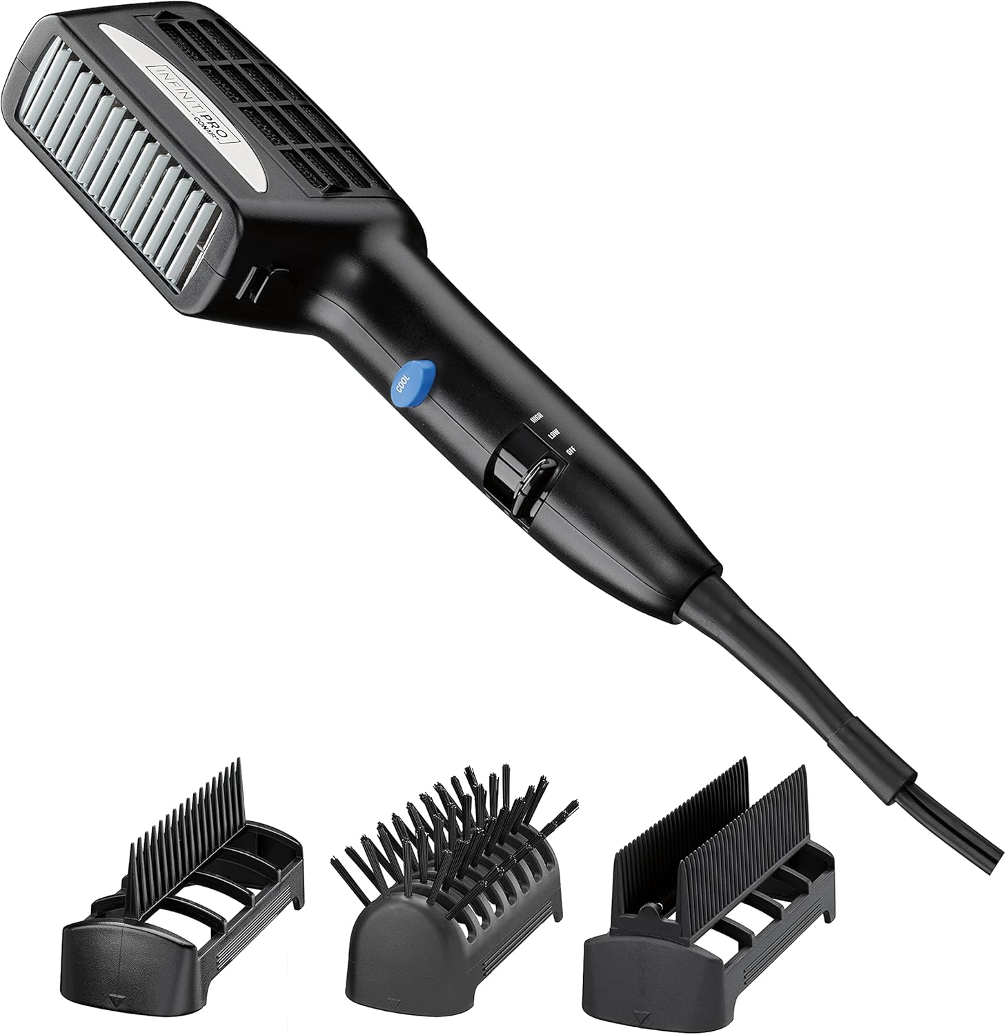 INFINITIPRO BY CONAIR 3-in-1 Styling Hair Dryer, 1875W Hair Dryer with Ceramic Technology and 3 Attachments